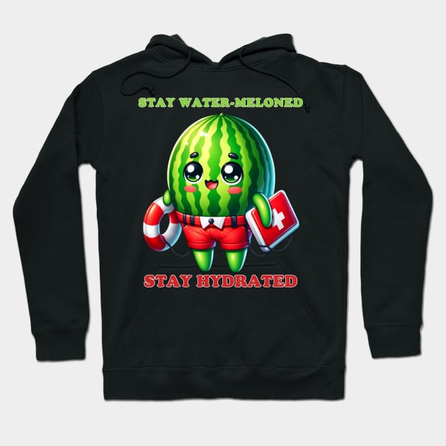 Lifeguard Melon - Hydration Hero Hoodie by vk09design